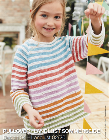 Landlust Sommerseide Opskrift - design 4 - Stribet barn - ENGELSK